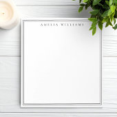 Elegant Black and White Minimalist Two Border Notitieblok