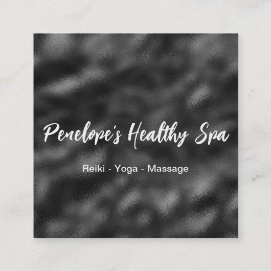 Elegant Black and White Minimalist Vierkante Visitekaartje (Voorkant)