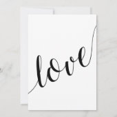 Elegant Black and White Minimalist Wedding Kaart (Achterkant)