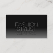 Elegant Black and White Mirror Font met foto's Visitekaartje (Voorkant)