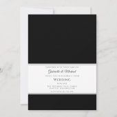 Elegant Black and White Modern Minimalist Wedding Kaart (Voorkant)