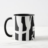 Elegant Black and White Monogram Coffee Mok (Links)