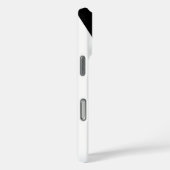 Elegant Black and White Monogram iPhone Case (Achterkant / Rechts)