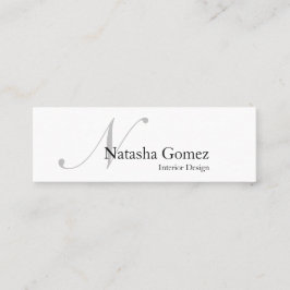 Elegant Black and White Monogram Visitekaartje