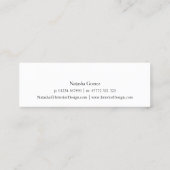 Elegant Black and White Monogram Visitekaartje (Achterkant)