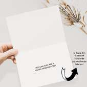 Elegant Black and White Monogram Wedding Bedankkaart