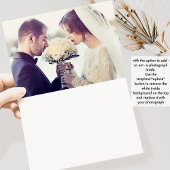 Elegant Black and White Monogram Wedding Bedankkaart