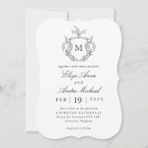 Elegant Black and White Monogram Wedding