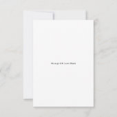 Elegant Black and White Newlywed Photo Wedding Bedankkaart (Achterkant)