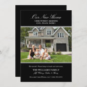 Elegant Black and White Our New Home Photo Movemen Aankondiging (Voorkant / Achterkant)