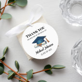 Elegant Black and White Personalized Graduation La Labels