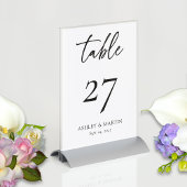 Elegant Black and White Personalized Wedding Kaart