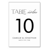 Elegant Black and White Personalized Wedding Kaart (Voorkant)