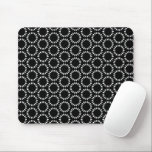 Elegant Black and White Petal Mandala Pattern Muismat<br><div class="desc">A modern black and white geometric pattern featuring symmetrical petal shapes arranged in a mandala-inspired design. This clean and elegant artwork creates a bold decorative look perfect for stylish accessories, stationery, and contemporary home décor.</div>