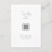 Elegant Black and White Photo Collage Wedding Informatiekaartje (Achterkant)
