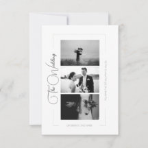 Elegant Black and White Photo Collage Wedding