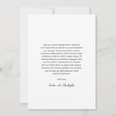 Elegant Black and White Photo Modern Wedding Bedankkaart (Achterkant)