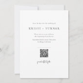 Elegant Black and White Photo QR Code Wedding Save The Date (Achterkant)
