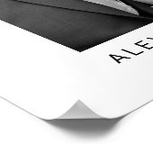 Elegant Black and White Photo Weddenschap Welkomst Poster (Hoek)