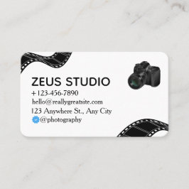 Elegant Black and White Photography Visiting Card Visitekaartje
