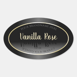 Elegant Black and White Product Labels - Crème Lij