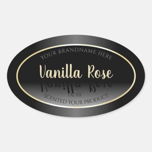 Elegant Black and White Product Labels - Crème Lij (Voorkant)