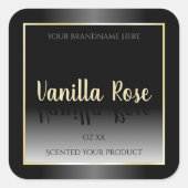 Elegant Black and White Product Labels - Crème Lij (Voorkant)