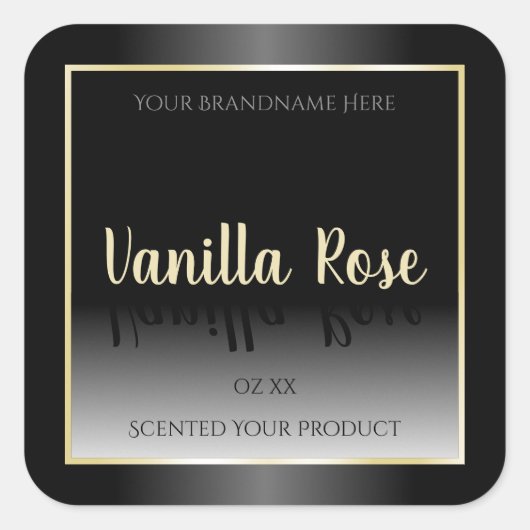 Elegant Black and White Product Labels - Crème Lij (Voorkant)