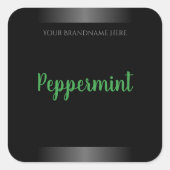 Elegant Black and White Product Labels Groen Lijst (Voorkant)