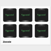 Elegant Black and White Product Labels Groen Lijst (Vel)