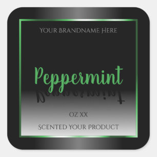 Elegant Black and White Product Labels Groen Lijst