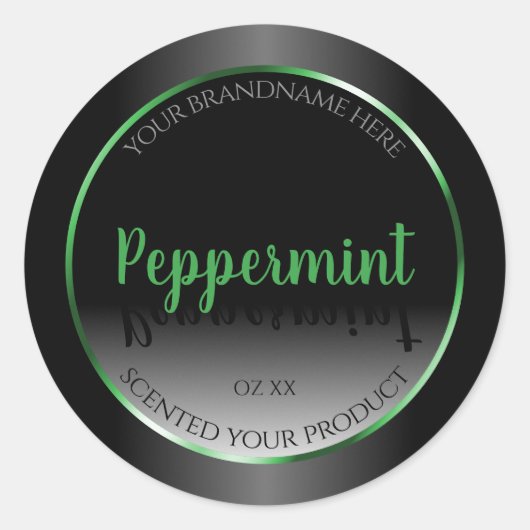 Elegant Black and White Product Labels Groen Lijst (Voorkant)