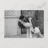 Elegant Black and White QR Code Modern Wedding RSVP Kaartje (Achterkant)