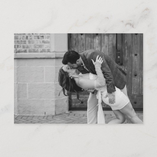 Elegant Black and White QR Code Modern Wedding RSVP Kaartje (Achterkant)