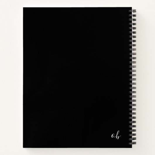Elegant Black and White Reflections Journal Notitieboek (Achterkant)