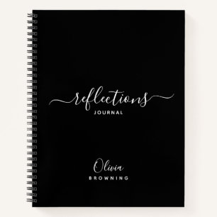 Elegant Black and White Reflections Journal Notitieboek