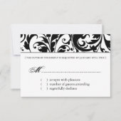 Elegant Black and White Reply Cards - RSVP (Voorkant)