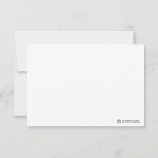 Elegant Black and White Reply Cards - RSVP (Achterkant)