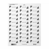 Elegant Black and White Return Address Labels (Full Sheet)
