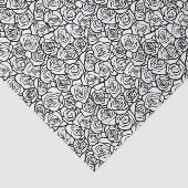 Elegant Black and White Roses Chic Floral Pattern Tissuepapier (Detail)