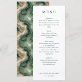 Elegant Black and White Serif Wedding Menu (Voorkant / Achterkant)