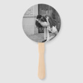 Elegant Black and White Simple Modern Wedding Handwaaier (Achterkant)