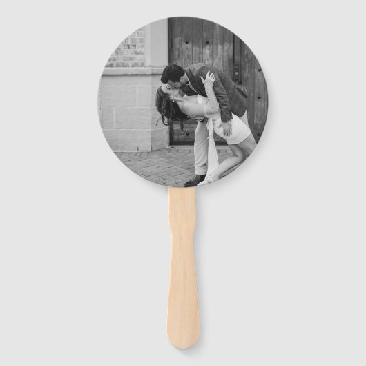 Elegant Black and White Simple Modern Wedding Handwaaier (Achterkant)