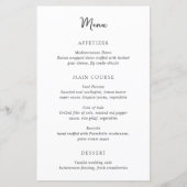 Elegant Black and White Simple Modern Wedding Menu (Voorkant)