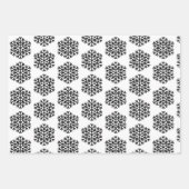 Elegant Black and White Snowflake Inpakpapier Vel (Voorkant 2)