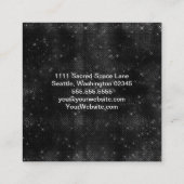 Elegant Black and White Square Visitekaartje (Achterkant)