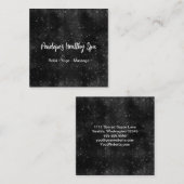 Elegant Black and White Square Visitekaartje (Voorkant / Achterkant)