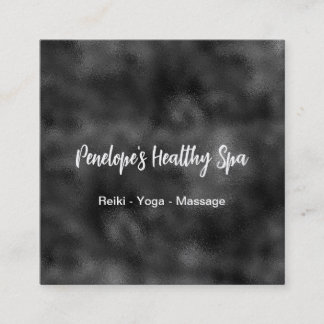 Elegant Black and White Square Visitekaartje