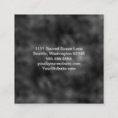 Elegant Black and White Square Visitekaartje (Achterkant)