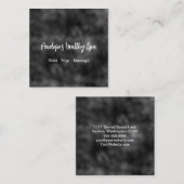 Elegant Black and White Square Visitekaartje (Voorkant / Achterkant)